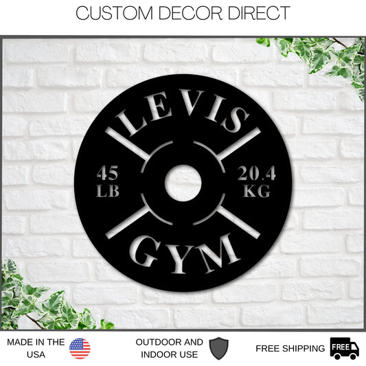 Personalized Metal Gym Sign, Custom Gym Business Name Sign, Gym Sign, Home Workout Name Sign, Gift For - metal sign