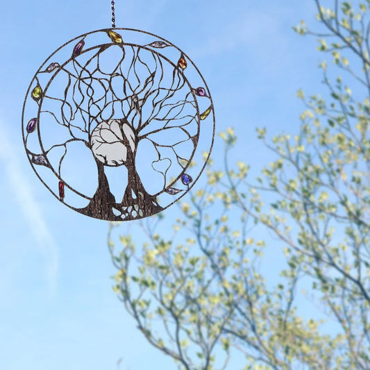 Tree and moon love life Metal House Sign Laser Cut Metal Signs Custom Gift Ideas - 8 inches - metal sign