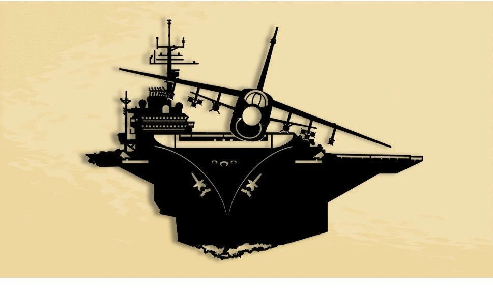 A7 Corsair Launched From Carrier Metal Sign, Cut Metal Sign Wall Decor Laser Cut Metal Signs Custom Gift Ideas