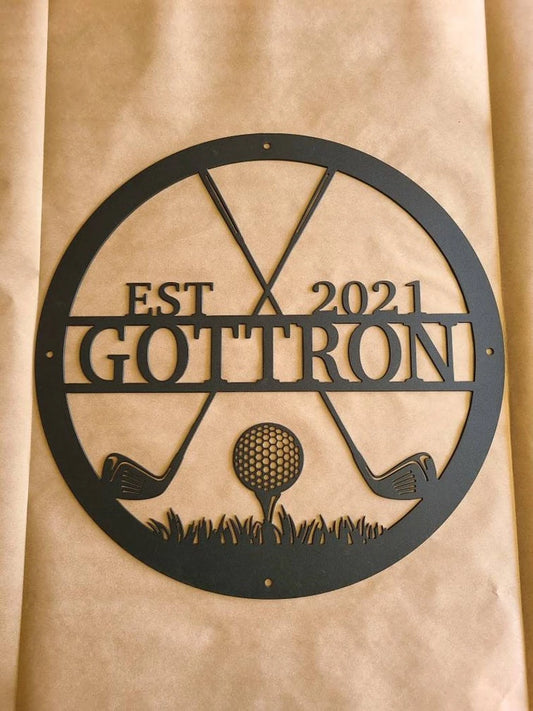 Personalized Golf Sign, Personalized Golf Metal Sign, Golf Decor, Golf Wall Art, Metal Golf Sign, Last - metal sign