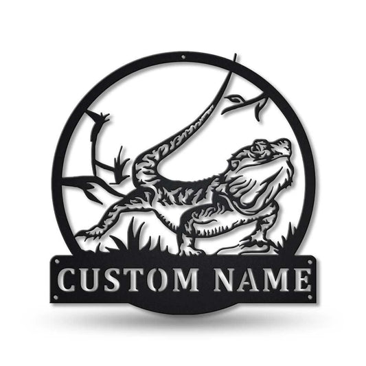 Personalized Bearded Dragon Metal Sign Art, Custom Bearded Dragon Metal Sign, Bearded Dragon Gifts Funny - metal sign