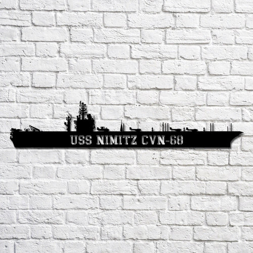 Uss Nimitz Cvn68 Navy Ship Metal Art, Gift For Navy Veteran, Navy Ships Silhouette Metal Art, Navy Home Decor Laser Cut Metal Signs Custom Gift Ideas