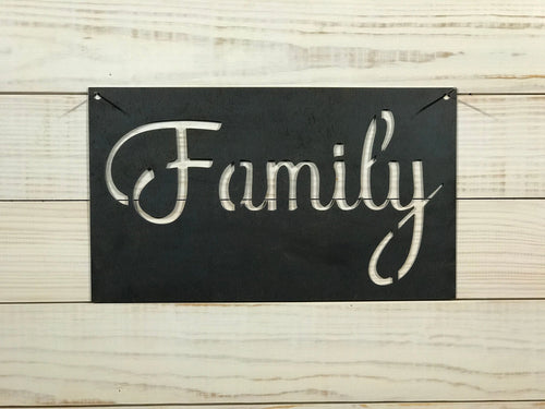 Rustic Metal Family Sign, Metal Wall Decor, Farmhouse Style Decor, Personalized Sign, Rustic Custom Sign, Fixer Upper Sign, Hand Painted Laser Cut Metal Signs Custom Gift Ideas
