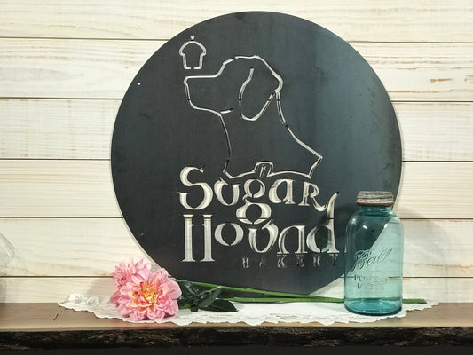 Large Custom Business Logo 24 Inch Custom Metal Sign Laser Cut Metal Signs Custom Gift Ideas - 8 inches - metal sign