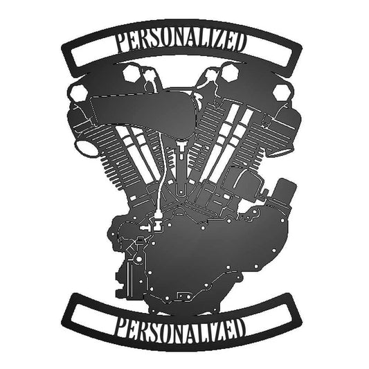 Personalized Knucklehead Engine Metal Garage Sign Laser Cut Metal Signs Custom Gift Ideas - 8 inches - metal sign