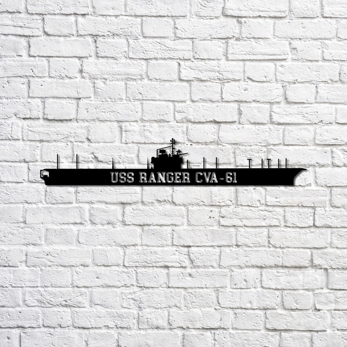 Uss Ranger Cva61 Navy Ship Metal Sign, Memory Wall Metal Sign Gift For Navy Veteran, Navy Ships Silhouette Metal Sign Laser Cut Metal Signs Custom Gift Ideas