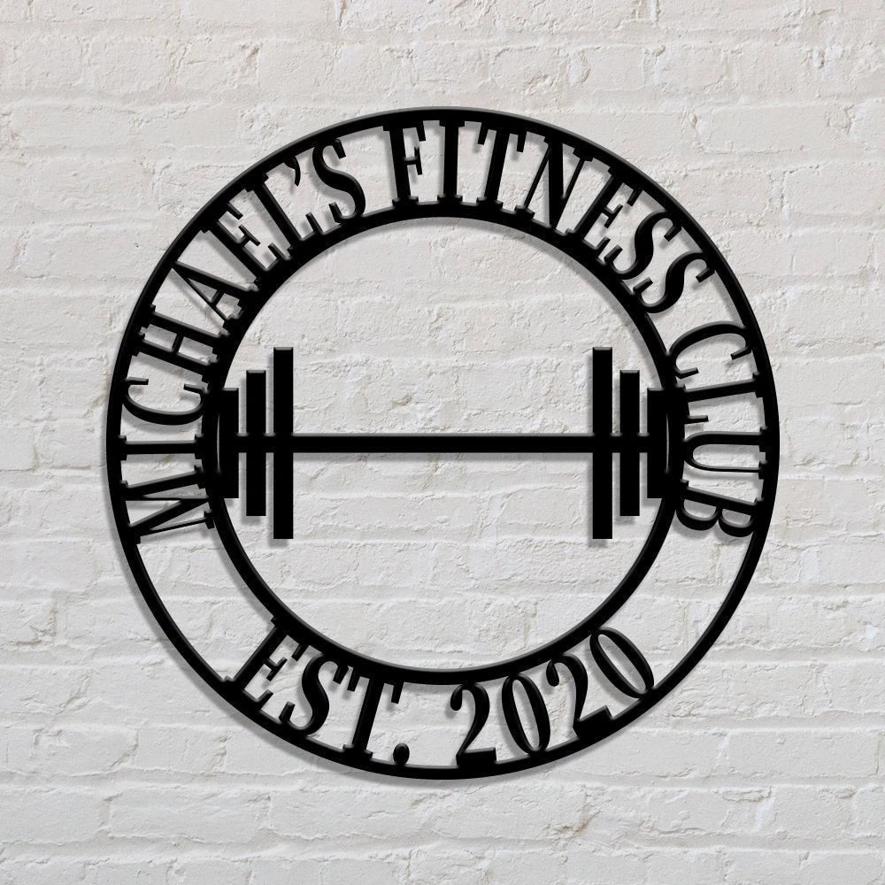 Gym Sign, Personalized Home Gym Sign, Custom Metal Gym Sign, Home Gym Sign, Cross Fit Sign, Metal Wall Decor, Metal Wall Art, Metal Sign Laser Cut Metal Signs Custom Gift Ideas