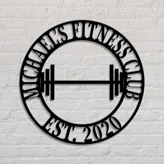 Gym Sign, Personalized Home Gym Sign, Custom Metal Gym Sign, Home Gym Sign, Cross Fit Sign, Metal Wall - metal sign