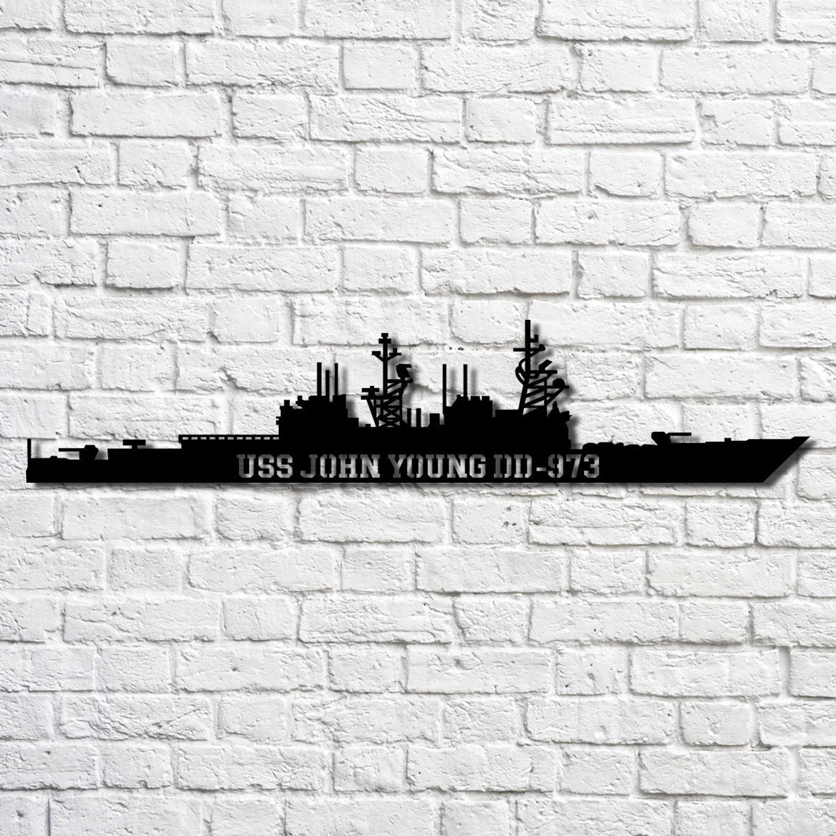 Uss John Young Dd973 Navy Ship Metal Art, Custom Us Navy Ship Cut Metal Sign, Gift For Navy Veteran, Navy Ships Silhouette Metal Art, Navy Home Decor Laser Cut Metal Signs Custom Gift Ideas