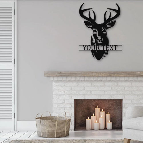 Personalized Deer Hunting Metal Wall, Housewarming Gift, Wall Decor, Hunting Lover Gift, Gift For Hunter, Gift For Father's Day, Metal Sign, Laser Cut Metal Signs Custom Gift Ideas