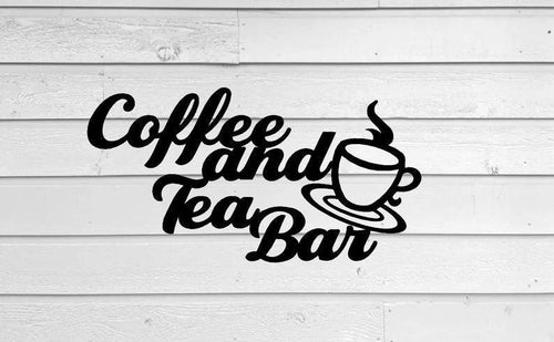 Coffee And Tea Bar Wall Hanging Metal Coffee Sign Kitchen Decor Coffee Bar Sign Farmhouse Decor Coffee Lover