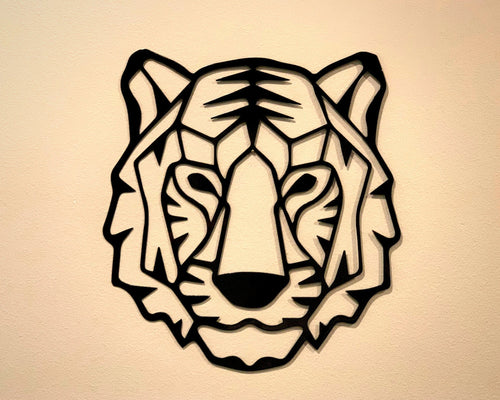 Geometric Tiger Metal Decor Kids Room Decor Door Hanger Tiger Fans Kids Room Geometric Animal Art