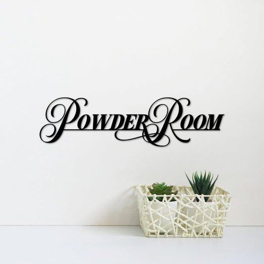 Metal Powder Room Sign, Restroom Decor, Metal Wall Art, Bathroom Decor, Powder Room Wall Art, Powder Room - metal sign