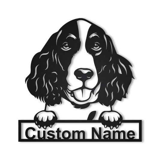 Personalized English Springer Spaniel Metal Sign Art, Custom Springer Spaniel Metal Sign, Dog Gifts - metal sign
