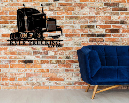 Customized Metal Trucker Sign, Sign For Truck Driver, Trucker Sign, Personalized Sign, Custom Metal Sign - metal sign