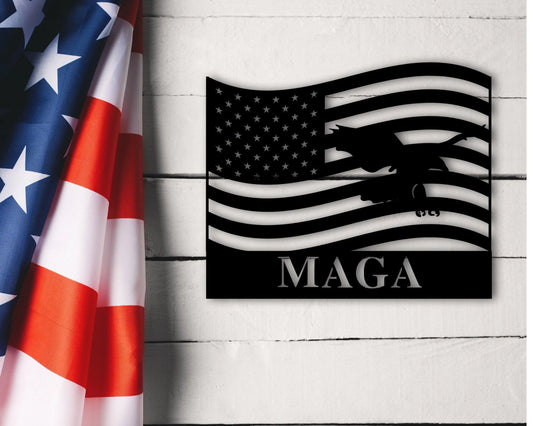 Metal American Flag Customized American Flag Customized Family Name Sign Patriotic Custom Metal Patriotic Sign - 8 inches - metal sign