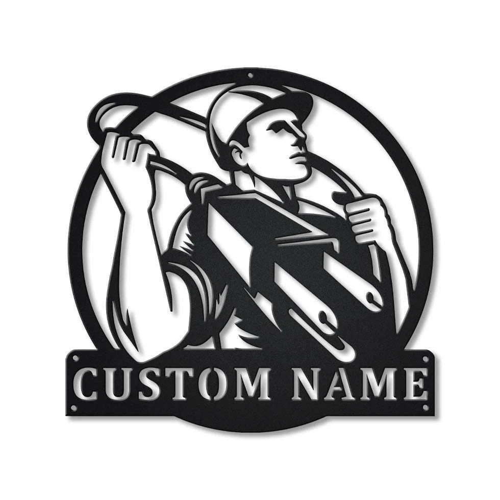 Personalized Lineman Monogram Metal Sign Art V2, Custom Lineman Monogram Metal Sign, Lineman Gifts, Job Gift, Birthday Gift, Laser Cut Metal Signs Custom Gift Ideas