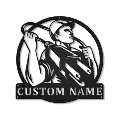 Personalized Lineman Monogram Metal Sign Art V2, Custom Lineman Monogram Metal Sign, Lineman Gifts, Job Gift, Birthday Gift, Laser Cut Metal Signs Custom Gift Ideas