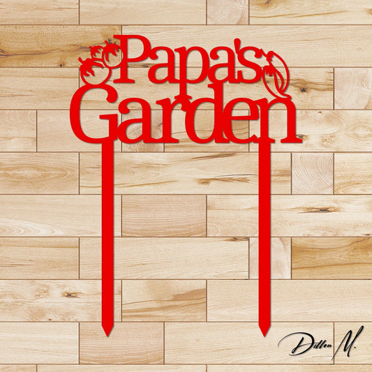 Garden Sign Personalized Plasma Cut, Steel Sign, Metal Sign, Cut Metal Sign, Wall Metal Sign, Laser Cut Metal Signs Custom Gift Ideas - 8 inches - metal sign