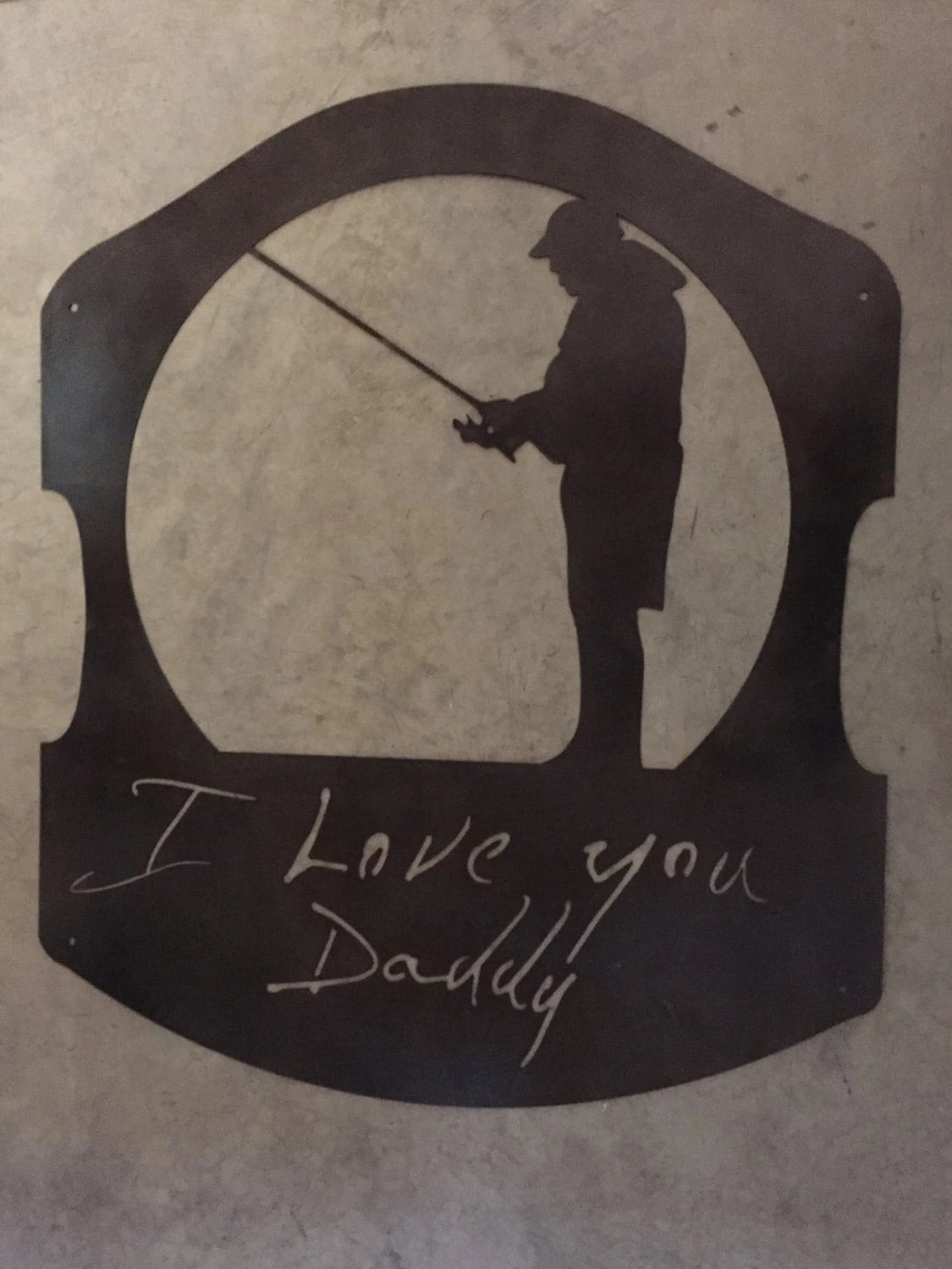 Metal Fisherman Sign Fisherman Sign Customizedyour Name Or Inscription Metal House Sign