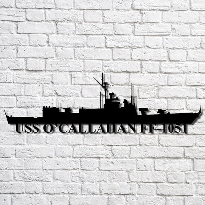 Uss O'callahan Ff1051 Navy Ship Metal Art, Gift For Navy Veteran, Navy Ships Silhouette Metal Art, Navy Home Decor Laser Cut Metal Signs Custom Gift Ideas