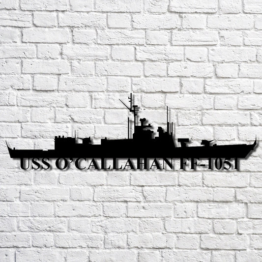 Uss O'callahan Ff1051 Navy Ship Metal Art, Gift For Navy Veteran, Navy Ships Silhouette Metal Art, Navy Home Decor Laser Cut Metal Signs Custom Gift Ideas