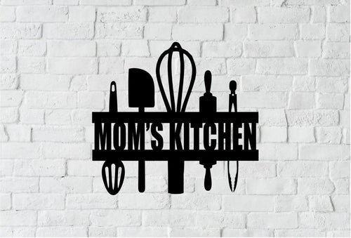 Moms Kitchen Steel Metal Art Cut Metal Sign