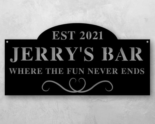 Custom Bar Sign. Bar Metal Sign, Metal Art, Bar Decor, Custom Decor, Restaurant Lounge Decor, Outdoor - metal sign