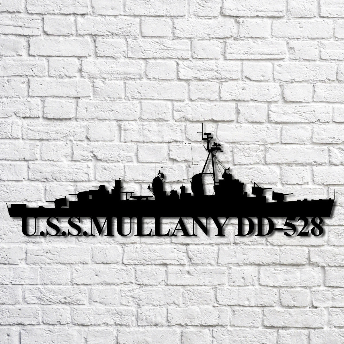 U.s.s.mullany Dd528 Navy Ship Metal Art, Custom Us Navy Ship Cut Metal Sign, Gift For Navy Veteran, Navy Ships Silhouette Metal Art, Navy Home Decor Laser Cut Metal Signs Custom Gift Ideas