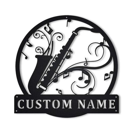 Personalized Saxophone Metal Sign Art, Custom Saxophone Metal Sign, Saxophone Gifts For Men, Saxophone - metal sign