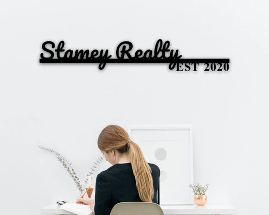 Custom Office Door Sign, Personalized Metal Office Sign, Business Name Sign, Custom Metal Name Sign - metal sign