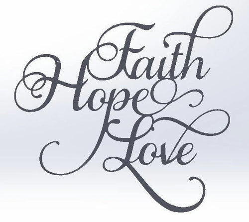 Faith Religion Metal Sign Personalized Gift Housewarming Gift Large Stainless Steel Weatherproof Wall Decor Cut Metal Sign