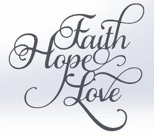 Faith Religion Metal Sign Personalized Gift Housewarming Gift Large Stainless Steel Weatherproof Wall Decor Cut Metal Sign - 8 inches - metal sign