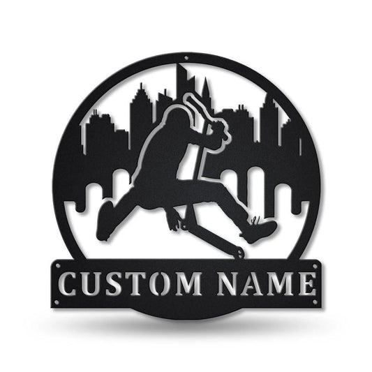 Personalized Freestyle Scootering Monogram Metal Sign Art, Custom Freestyle Scootering Metal Sign, Hobbie - metal sign