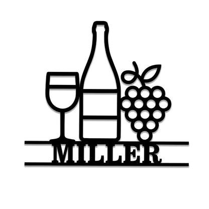 Grape Cellar Wine Metal Bar Sign, Custom Pub, Tap, Lounge, Caf, Home Wall Decor, Metal Laser Cut Metal Signs Custom Gift Ideas