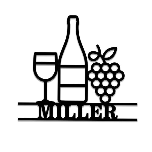 Grape Cellar Wine Metal Bar Sign, Custom Pub, Tap, Lounge, Caf, Home Wall Decor, Metal Laser Cut Metal Signs Custom Gift Ideas