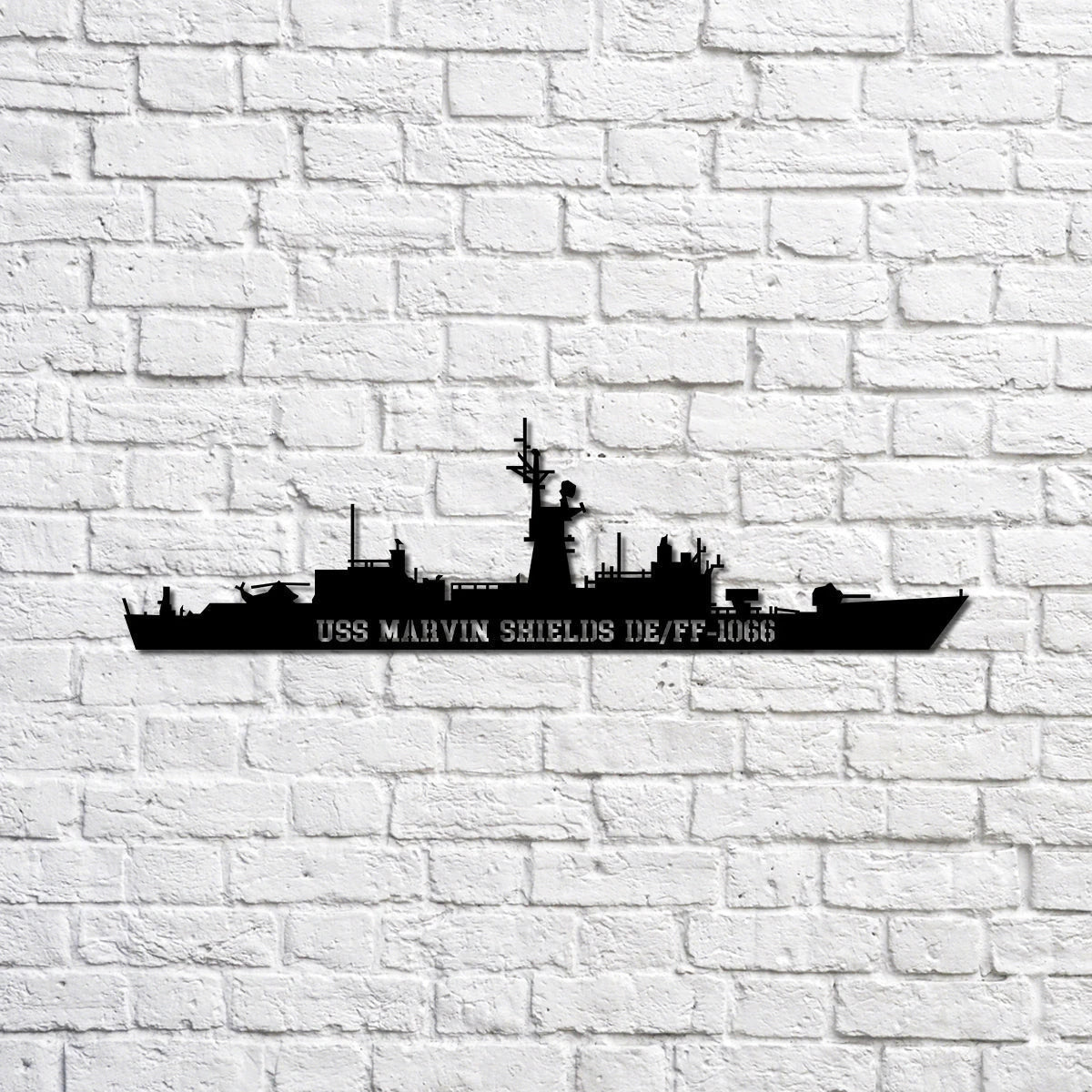 Uss Marvin Shields De1066 Ff1066 Navy Ship Metal Sign, Memory Wall Metal Sign Gift For Navy Veteran, Navy Ships Silhouette Metal Sign Laser Cut Metal Signs Custom Gift Ideas