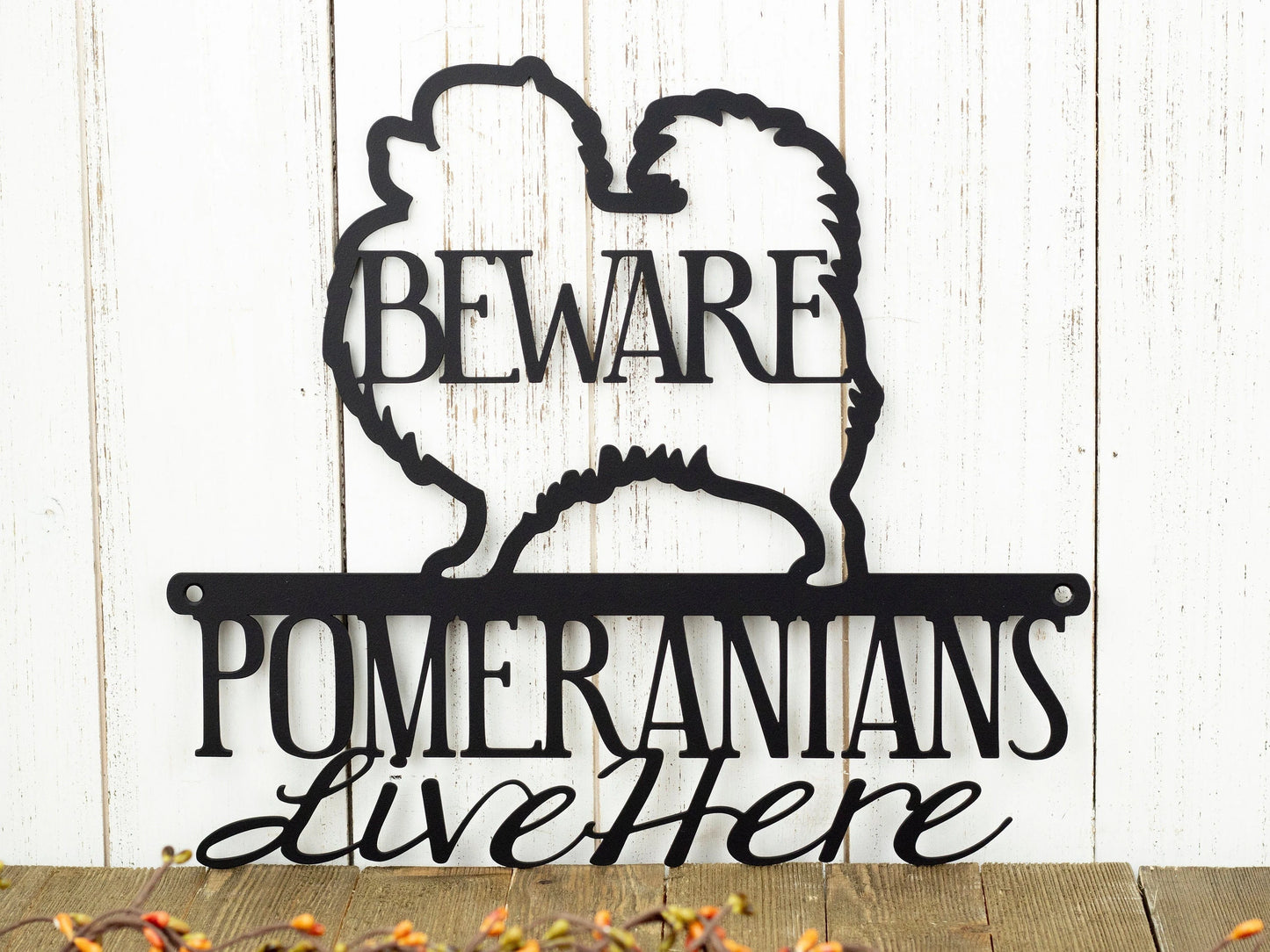 Pomeranian Sign Outdoor Wall Decor Dog Mom Dog Lover Gift Metal Wall Hanging Outdoor Sign Metal Sign Dog Sign