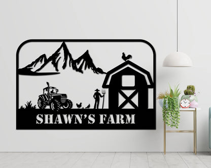 Hanging Farm Sign Custom Metal Sign Wedding Gift Homestead Farmhouse Decor Personalized Family Name Sign Laser Cut Metal Signs Custom Gift Ideas