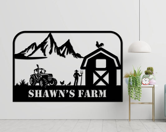 Hanging Farm Sign Custom Metal Sign Wedding Gift Homestead Farmhouse Decor Personalized Family Name Sign - wedding detail