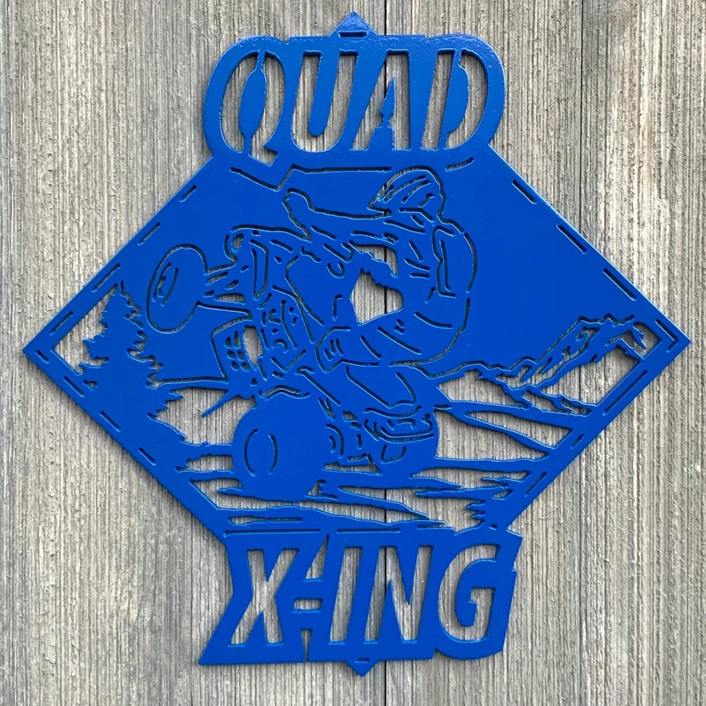 Quad Xing Metal Sign Cutout Cut Metal Sign Wall Metal Art