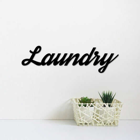 Laundry Sign Metal Laundry Room Decor Laundry Room Sign Laundry Door Sign Metal Letters Laundry Wall Art - 8 inches - metal sign