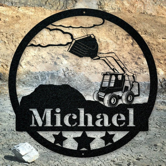 Construction Collection Skid Steer Bobcat Sign - 8 inches - metal sign