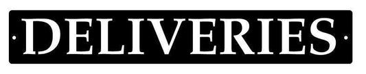 Metal Deliveries Sign Metal House Sign - 8 inches - metal sign