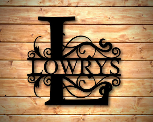 Custom Last Name Metal Sign, Door Hanger, Personalized Family Name Sign, Sign For Front Porch, Welcome - metal sign