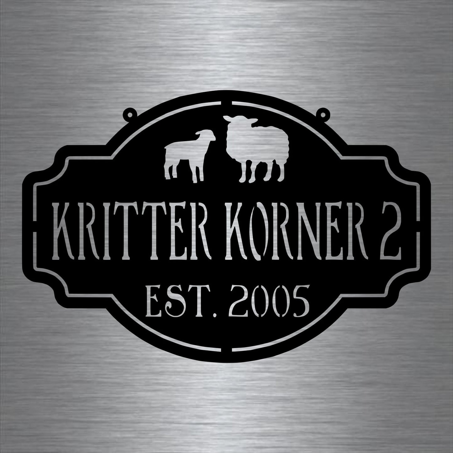 Metal Farm Sign , Sheep And Lamb Personalized Family Name Metal Sign Housewarming Gift Wedding Gift Personalized Gift Laser Cut Metal Signs Custom Gift Ideas