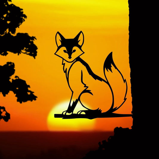 Sly As A Fox Metal Art Garden Signs Cut Metal Sign Metal House Sign - 8 inches - metal sign