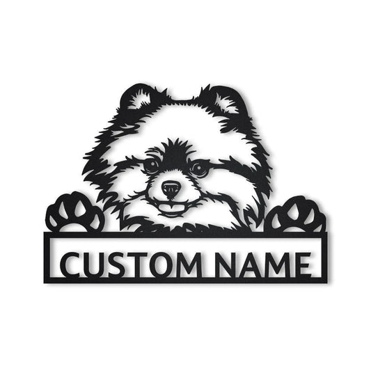 Personalized Pomeranian Dog Metal Sign Art, Custom Pomeranian Dog Metal Sign, Dog Gifts Funny, Dog Gift - metal sign