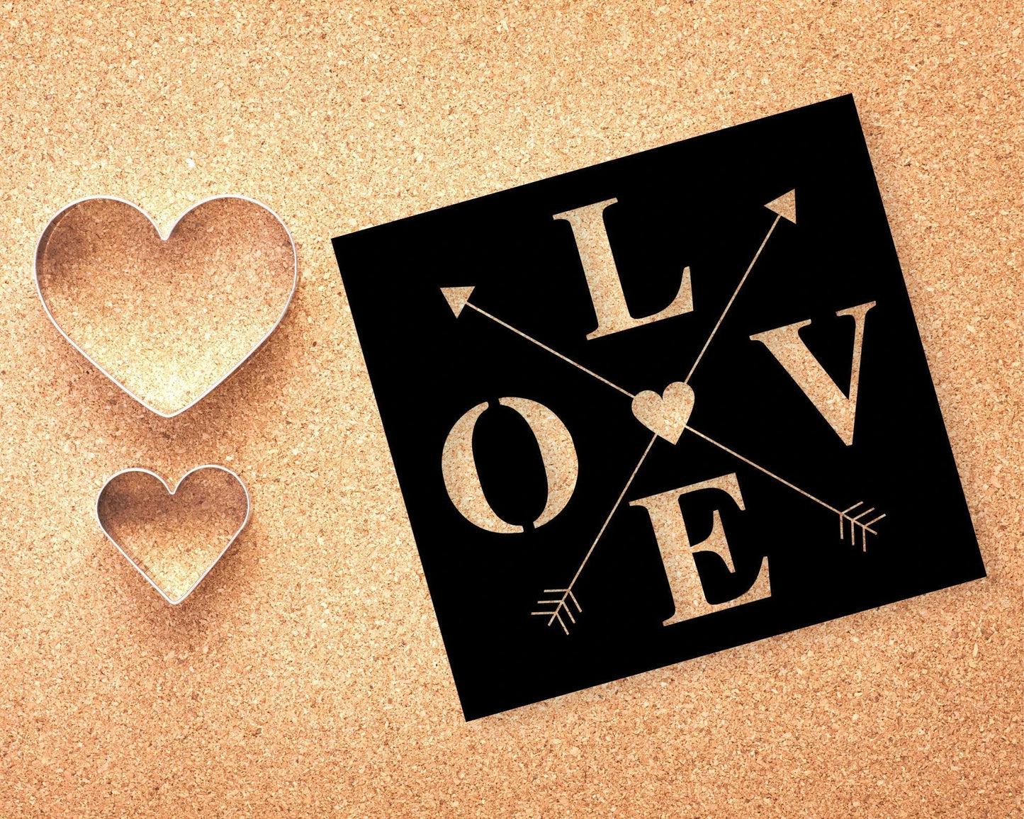Metal Love Sign Love Heart Arrow Sign Valentine's Day Gift Mother's Day Gift Love Wall Decor Wedding Gift Anniversary Gift