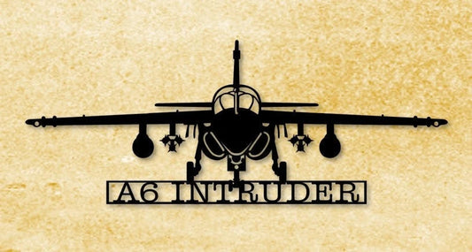 A6 Intruder Naval Attack Aircraft Metal Sign, Cut Metal Sign Wall Decor Laser Cut Metal Signs Custom Gift Ideas